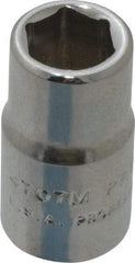 Proto - 1/4" Drive, Standard Hand Socket - 6 Points, 7/8" OAL, Chrome Finish - Apex Tool & Supply