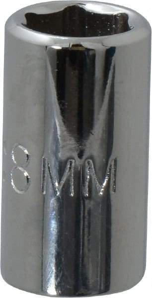 Proto - 1/4" Drive, Standard Hand Socket - 6 Points, 7/8" OAL, Chrome Vanadium, Chrome Finish - Apex Tool & Supply