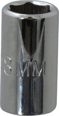 Proto - 1/4" Drive, Standard Hand Socket - 6 Points, 7/8" OAL, Chrome Vanadium, Chrome Finish - Apex Tool & Supply