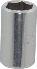 Proto - 1/4" Drive, Standard Hand Socket - 6 Points, 7/8" OAL, Chrome Finish - Apex Tool & Supply