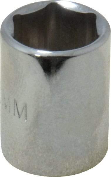 Proto - 1/4" Drive, Standard Hand Socket - 6 Points, 7/8" OAL, Chrome Finish - Apex Tool & Supply