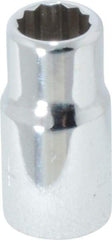 Proto - 1/4", 1/4" Drive, Standard Hand Socket - 12 Points, 7/8" OAL, Chrome Finish - Apex Tool & Supply