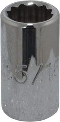 Proto - 5/16", 1/4" Drive, Standard Hand Socket - 12 Points, 7/8" OAL, Chrome Finish - Apex Tool & Supply