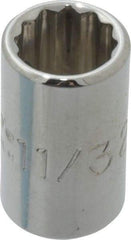 Proto - 11/32", 1/4" Drive, Standard Hand Socket - 12 Points, 7/8" OAL, Chrome Finish - Apex Tool & Supply