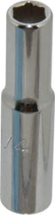 Proto - 1/4", 1/4" Drive, Deep Hand Socket - 6 Points, 2" OAL, Chrome Finish - Apex Tool & Supply