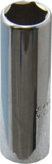 Proto - 7/16", 1/4" Drive, Deep Hand Socket - 6 Points, 2" OAL, Chrome Finish - Apex Tool & Supply
