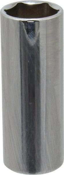 Proto - 9/16", 1/4" Drive, Deep Hand Socket - 6 Points, 2" OAL, Chrome Finish - Apex Tool & Supply