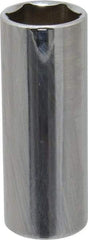 Proto - 9/16", 1/4" Drive, Deep Hand Socket - 6 Points, 2" OAL, Chrome Finish - Apex Tool & Supply