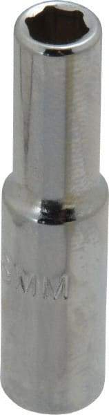 Proto - 1/4" Drive, Deep Hand Socket - 6 Points, 1-15/16" OAL, Chrome Finish - Apex Tool & Supply
