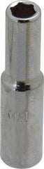 Proto - 1/4" Drive, Deep Hand Socket - 6 Points, 1-15/16" OAL, Chrome Finish - Apex Tool & Supply