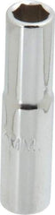 Proto - 1/4" Drive, Deep Hand Socket - 6 Points, 1-15/16" OAL, Chrome Finish - Apex Tool & Supply