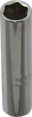 Proto - 1/4" Drive, Deep Hand Socket - 6 Points, 1-15/16" OAL, Chrome Finish - Apex Tool & Supply