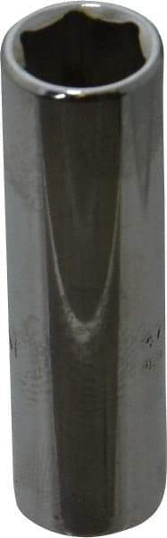 Proto - 1/4" Drive, Deep Hand Socket - 6 Points, 1-15/16" OAL, Chrome Finish - Apex Tool & Supply