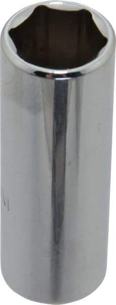 Proto - 1/4" Drive, Deep Hand Socket - 6 Points, 1-15/16" OAL, Chrome Finish - Apex Tool & Supply