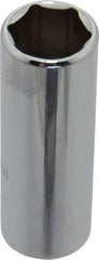 Proto - 1/4" Drive, Deep Hand Socket - 6 Points, 1-15/16" OAL, Chrome Finish - Apex Tool & Supply
