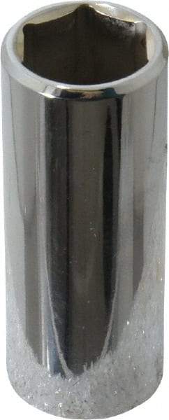 Proto - 1/4" Drive, Deep Hand Socket - 6 Points, 1-15/16" OAL, Chrome Vanadium, Chrome Finish - Apex Tool & Supply