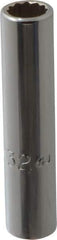 Proto - 9/32", 1/4" Drive, Deep Hand Socket - 12 Points, 2" OAL, Chrome Finish - Apex Tool & Supply