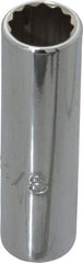 Proto - 3/8", 1/4" Drive, Deep Hand Socket - 12 Points, 2" OAL, Chrome Finish - Apex Tool & Supply