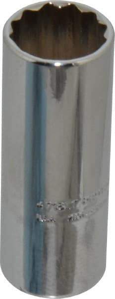 Proto - 9/16", 1/4" Drive, Deep Hand Socket - 12 Points, 2" OAL, Chrome Finish - Apex Tool & Supply