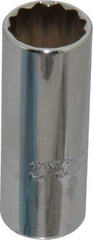 Proto - 9/16", 1/4" Drive, Deep Hand Socket - 12 Points, 2" OAL, Chrome Finish - Apex Tool & Supply