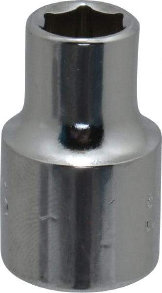 Proto - 5/16", 3/8" Drive, Standard Hand Socket - 6 Points, 1-3/32" OAL, Chrome Finish - Apex Tool & Supply