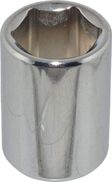 Proto - 9/16", 3/8" Drive, Standard Hand Socket - 6 Points, 1-1/8" OAL, Chrome Finish - Apex Tool & Supply