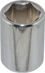 Proto - 9/16", 3/8" Drive, Standard Hand Socket - 6 Points, 1-1/8" OAL, Chrome Finish - Apex Tool & Supply