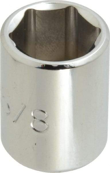 Proto - 5/8", 3/8" Drive, Standard Hand Socket - 6 Points, 1-1/8" OAL, Chrome Finish - Apex Tool & Supply