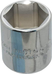 Proto - 13/16", 3/8" Drive, Standard Hand Socket - 6 Points, 1-3/16" OAL, Chrome Finish - Apex Tool & Supply