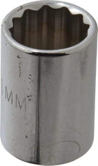 Proto - 3/8" Drive, Standard Hand Socket - 12 Points, 1-1/8" OAL, Chrome Finish - Apex Tool & Supply