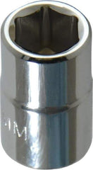 Proto - 3/8" Drive, Standard Hand Socket - 6 Points, 1-3/32" OAL, Chrome Finish - Apex Tool & Supply