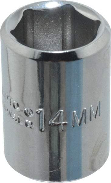 Proto - 3/8" Drive, Standard Hand Socket - 6 Points, 1-1/8" OAL, Chrome Finish - Apex Tool & Supply