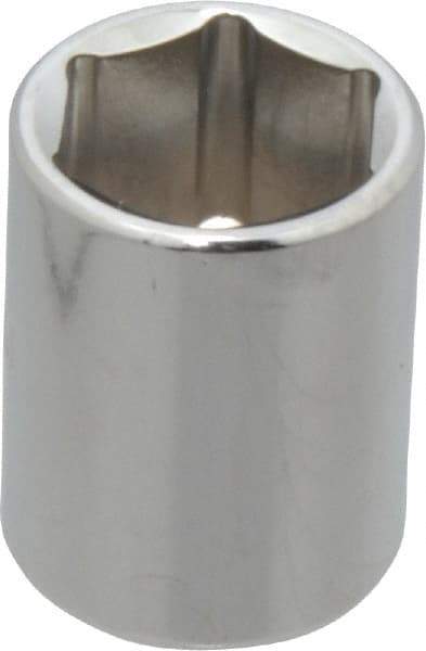 Proto - 3/8" Drive, Standard Hand Socket - 6 Points, 1-1/8" OAL, Chrome Finish - Apex Tool & Supply