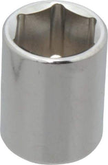 Proto - 3/8" Drive, Standard Hand Socket - 6 Points, 1-1/8" OAL, Chrome Finish - Apex Tool & Supply