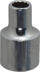 Proto - 1/4", 3/8" Drive, Standard Hand Socket - 12 Points, 1-3/32" OAL, Chrome Finish - Apex Tool & Supply