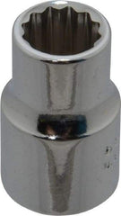 Proto - 3/8", 3/8" Drive, Standard Hand Socket - 12 Points, 1-3/32" OAL, Chrome Finish - Apex Tool & Supply