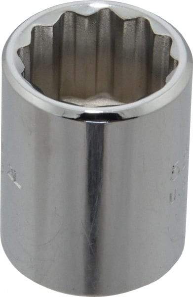 Proto - 5/8", 3/8" Drive, Standard Hand Socket - 12 Points, 1-1/8" OAL, Chrome Finish - Apex Tool & Supply