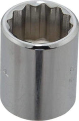 Proto - 5/8", 3/8" Drive, Standard Hand Socket - 12 Points, 1-1/8" OAL, Chrome Finish - Apex Tool & Supply