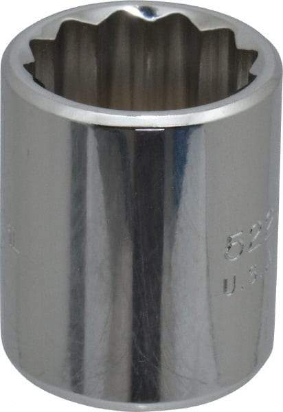 Proto - 11/16", 3/8" Drive, Standard Hand Socket - 12 Points, 1-1/8" OAL, Chrome Finish - Apex Tool & Supply