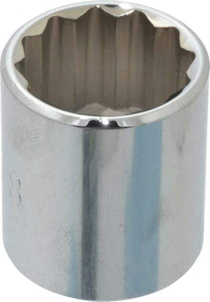 Proto - 7/8", 3/8" Drive, Standard Hand Socket - 12 Points, 1-5/16" OAL, Chrome Finish - Apex Tool & Supply