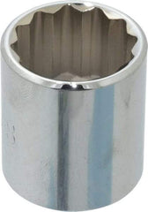 Proto - 7/8", 3/8" Drive, Standard Hand Socket - 12 Points, 1-5/16" OAL, Chrome Finish - Apex Tool & Supply