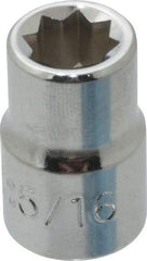 Proto - 5/16", 3/8" Drive, Standard Hand Socket - 8 Points, 1-5/64" OAL, Chrome Finish - Apex Tool & Supply