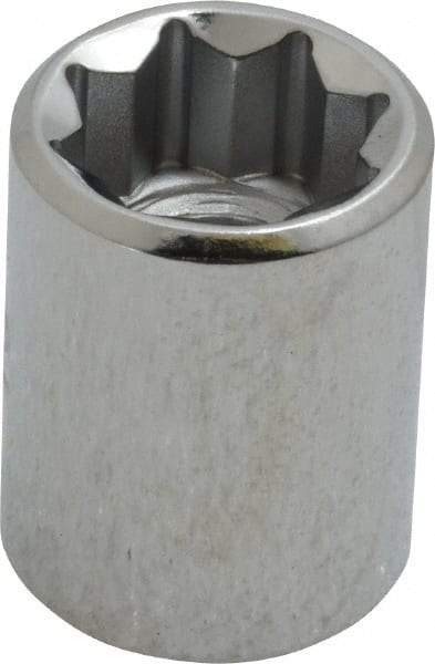 Proto - 1/2", 3/8" Drive, Standard Hand Socket - 8 Points, 1-1/8" OAL, Chrome Finish - Apex Tool & Supply