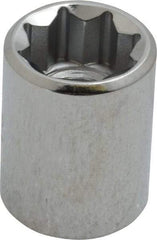 Proto - 1/2", 3/8" Drive, Standard Hand Socket - 8 Points, 1-1/8" OAL, Chrome Finish - Apex Tool & Supply