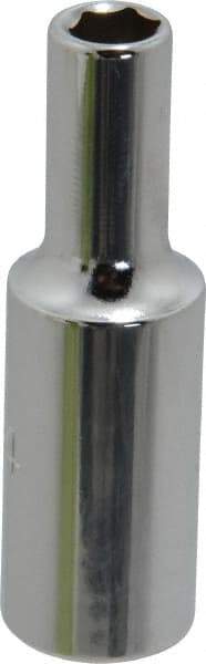 Proto - 1/4", 3/8" Drive, Deep Hand Socket - 6 Points, 2-1/8" OAL, Chrome Finish - Apex Tool & Supply