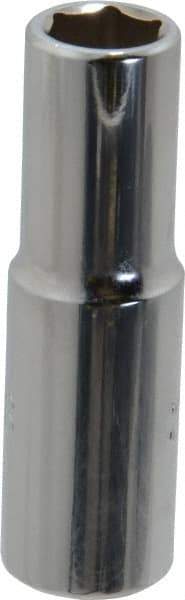 Proto - 3/8", 3/8" Drive, Deep Hand Socket - 6 Points, 2-1/8" OAL, Chrome Finish - Apex Tool & Supply