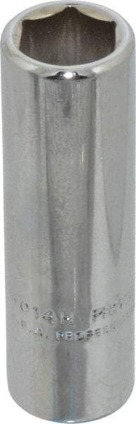 Proto - 7/16", 3/8" Drive, Deep Hand Socket - 6 Points, 2-1/8" OAL, Chrome Finish - Apex Tool & Supply