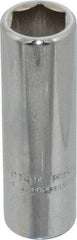 Proto - 7/16", 3/8" Drive, Deep Hand Socket - 6 Points, 2-1/8" OAL, Chrome Finish - Apex Tool & Supply