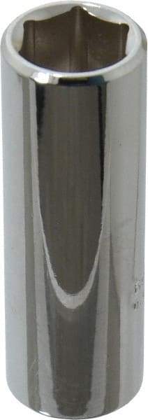 Proto - 1/2", 3/8" Drive, Deep Hand Socket - 6 Points, 2-1/8" OAL, Chrome Finish - Apex Tool & Supply