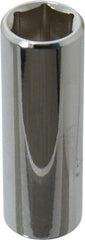 Proto - 1/2", 3/8" Drive, Deep Hand Socket - 6 Points, 2-1/8" OAL, Chrome Finish - Apex Tool & Supply